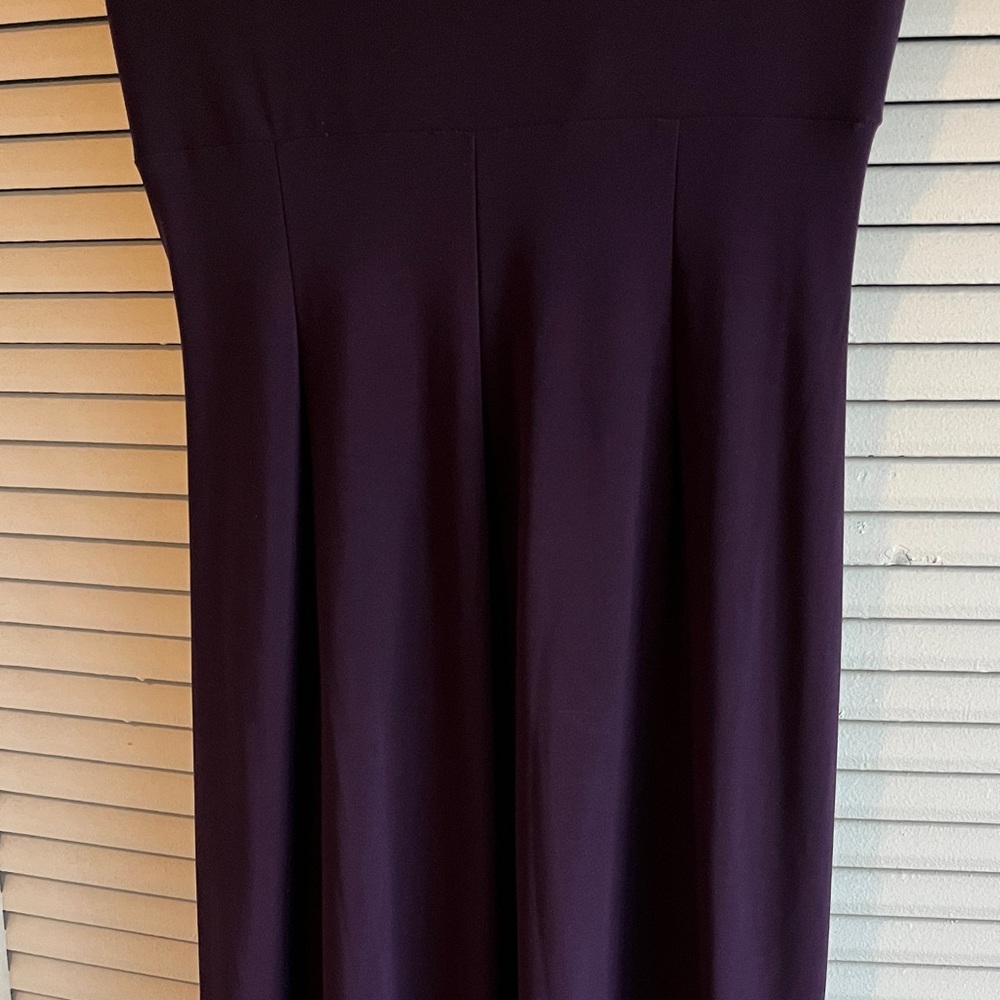 Dark Purple Draped Women's Dress - Picture 6 of 8